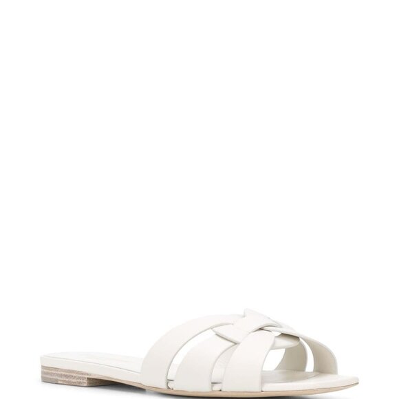 Saint Laurent Tribute Leather Flat Mules IT 39 Women